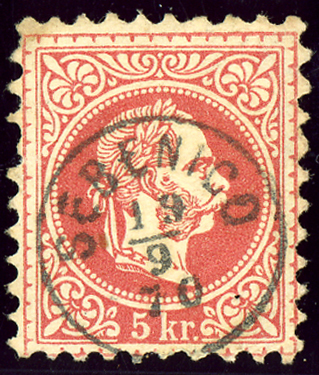 Sebenico 1870, austrijska poštanska marka