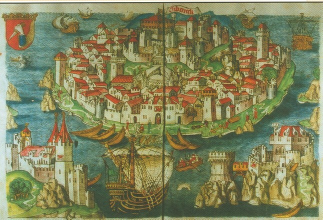 Šibenik 1486. godine, prikaz Konrada von Grünbergera