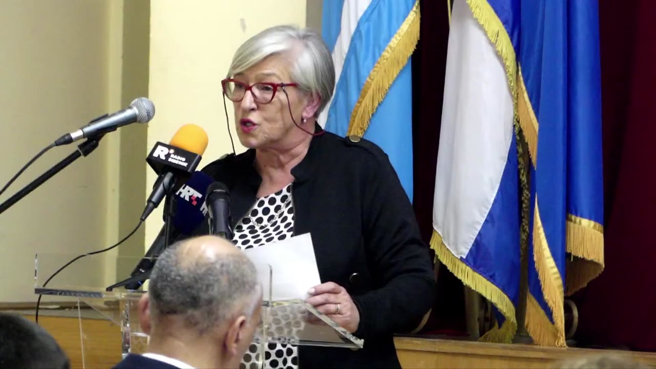 Sanja Radin Mačukat za govornicom Županijske skupštine