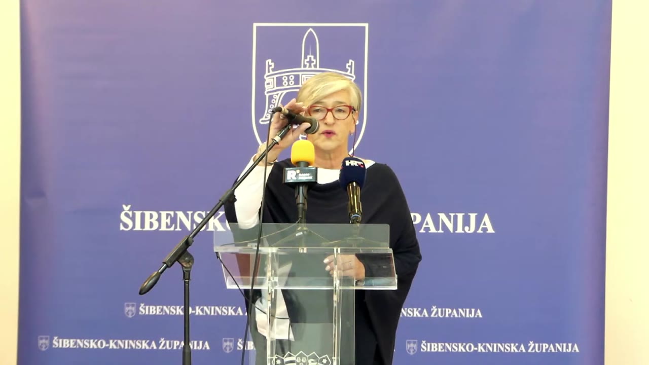 Sanja Radin Mačukat za govornicom Županijske skupštine