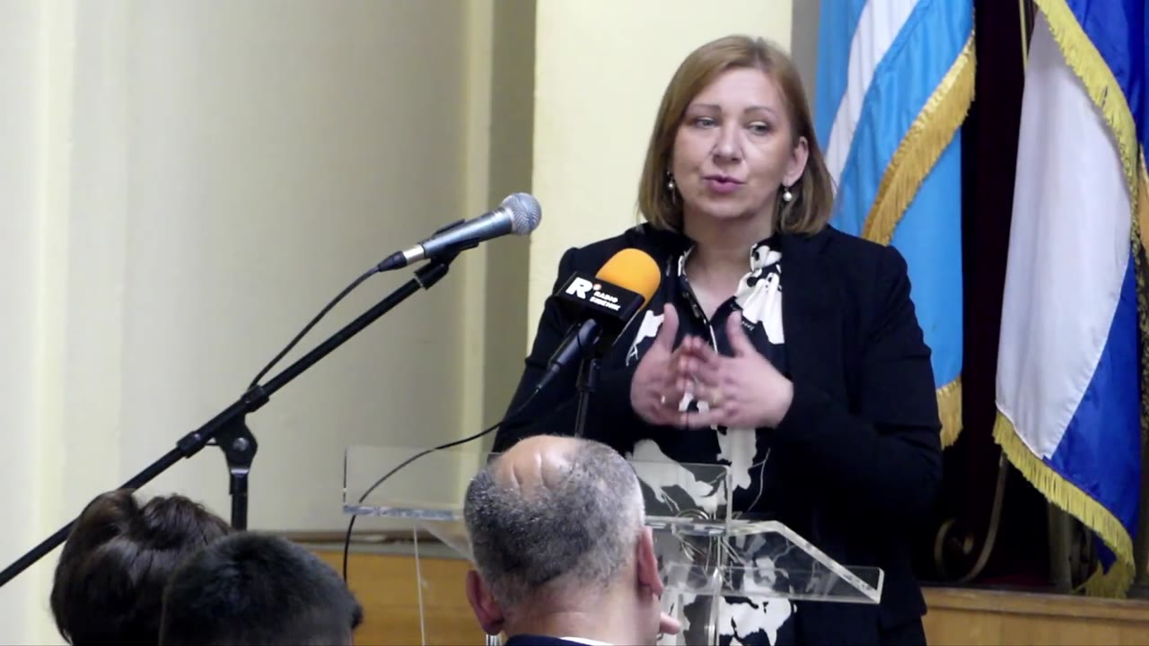 Marija Mikelin za govornicom Županijske skupštine