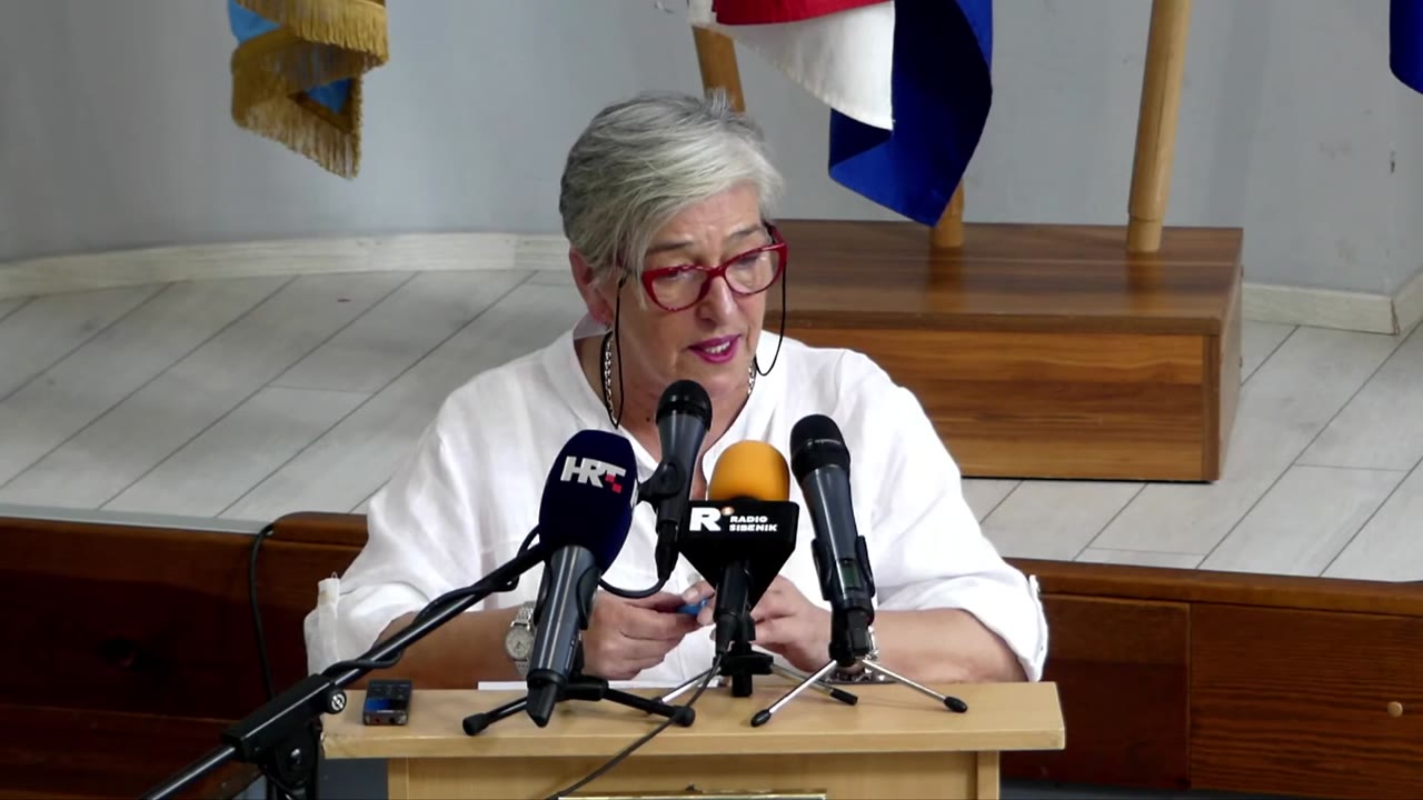 Sanja Radin Mačukat za govornicom Županijske skupštine