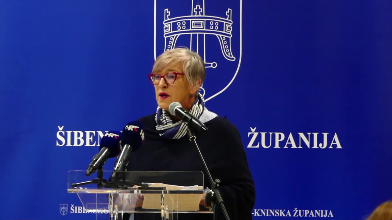 Sanja Radin Mačukat za govornicom Županijske skupštine