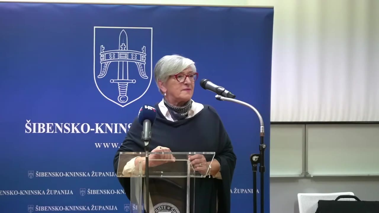 Sanja Radin Mačukat za govornicom Županijske skupštine