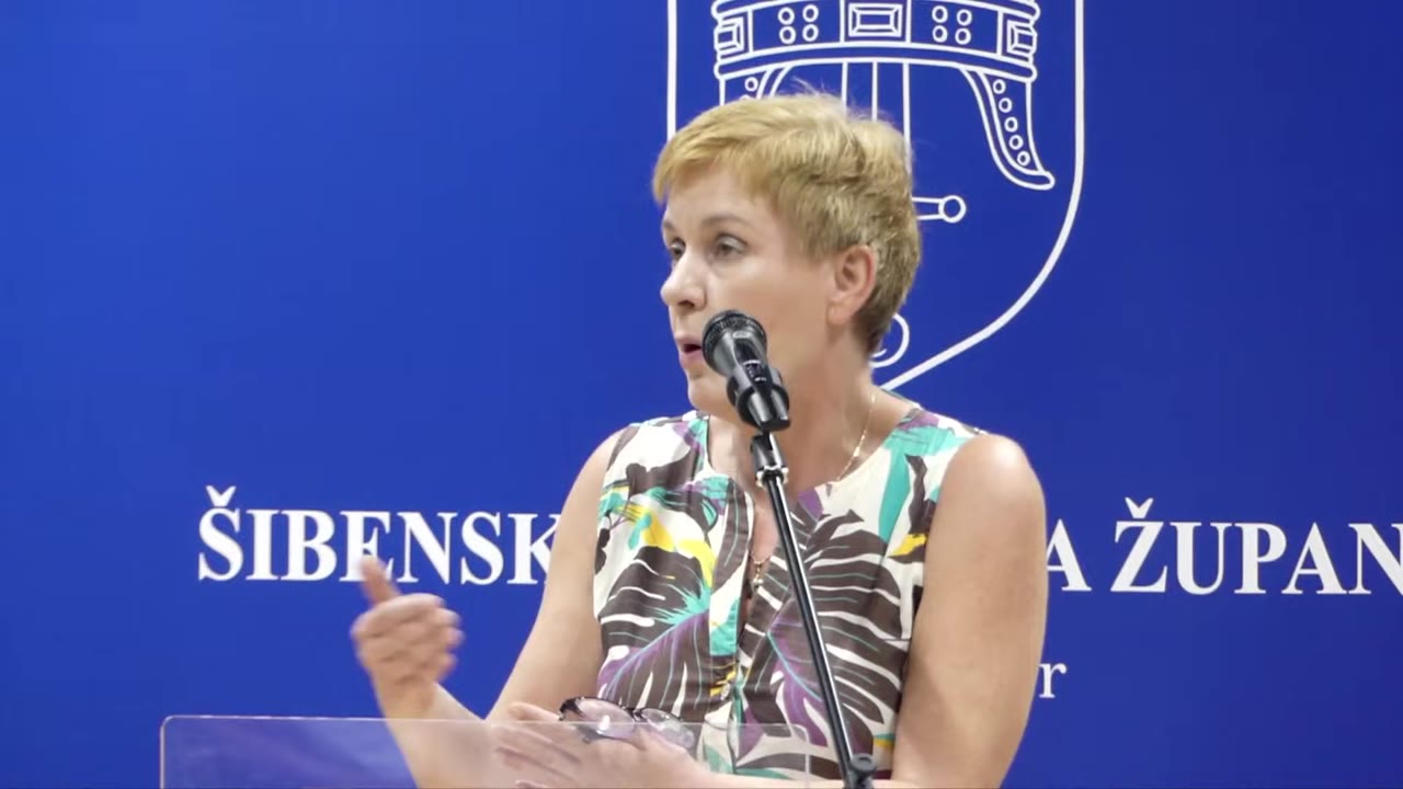Sanja Jakelić za govornicom Županijske skupštine
