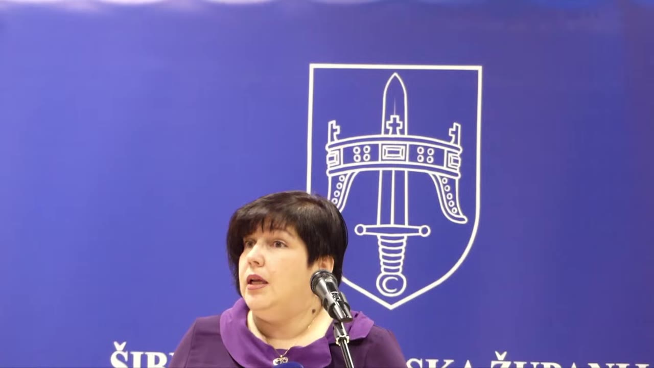 Sanja Slavica Matešić za govornicom Županijske skupštine