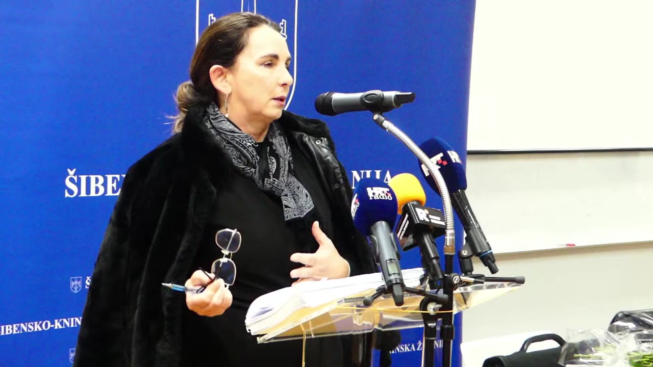 Višnja Marasović za govornicom Županijske skupštine
