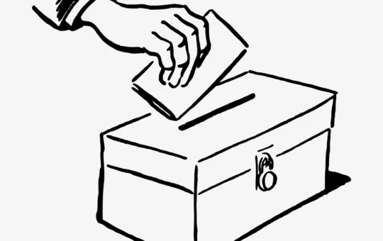 Hand voting clipart, election vintage