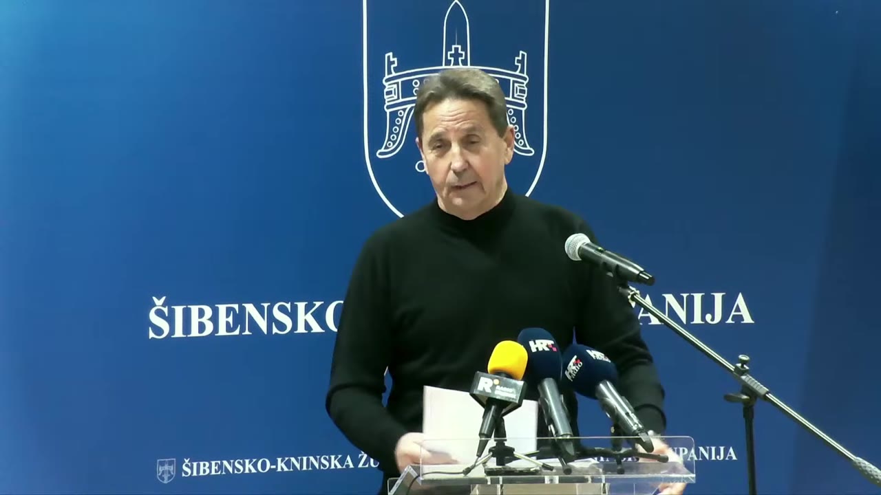 Stipe Petrina za govornicom Županijske skupštine