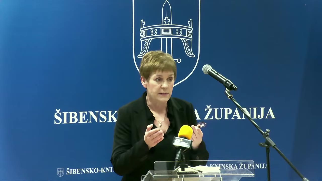 Sanja Jakelić za govornicom Županijske skupštine