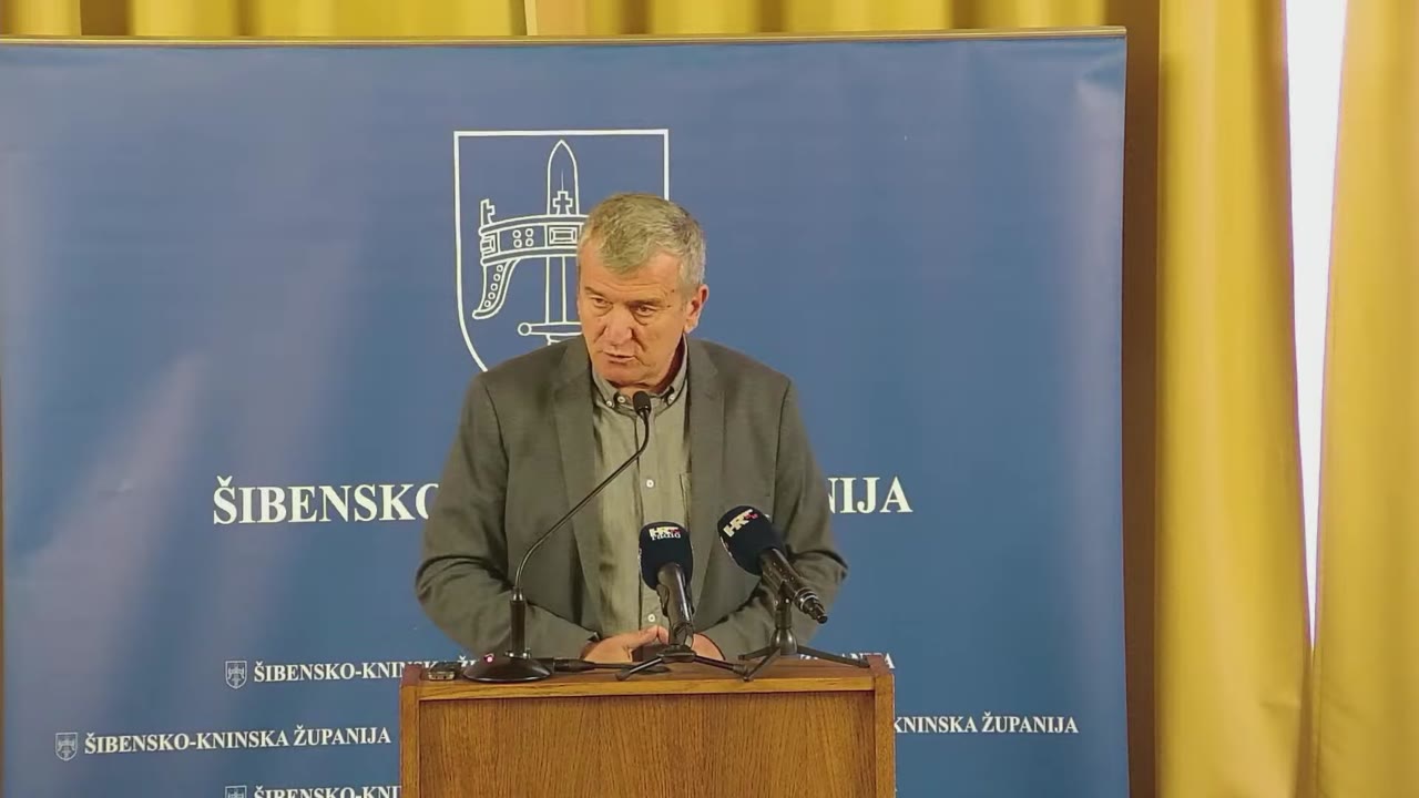 Petar Baranović za govornicom Županijske skupštine