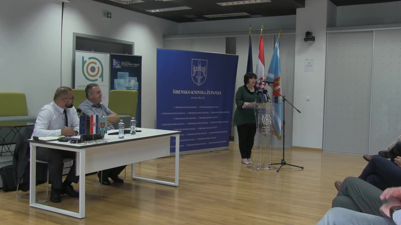 Sanja Slavica Matešić za govornicom Županijske skupštine