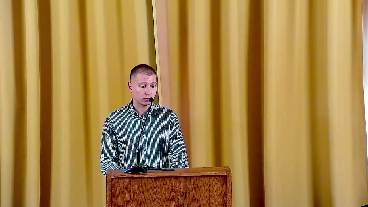 Petar Vrvilo za govornicom Gradskog vijeća