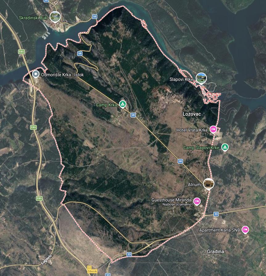 Naselje Lozovac u zaleđu Skradinskog buka