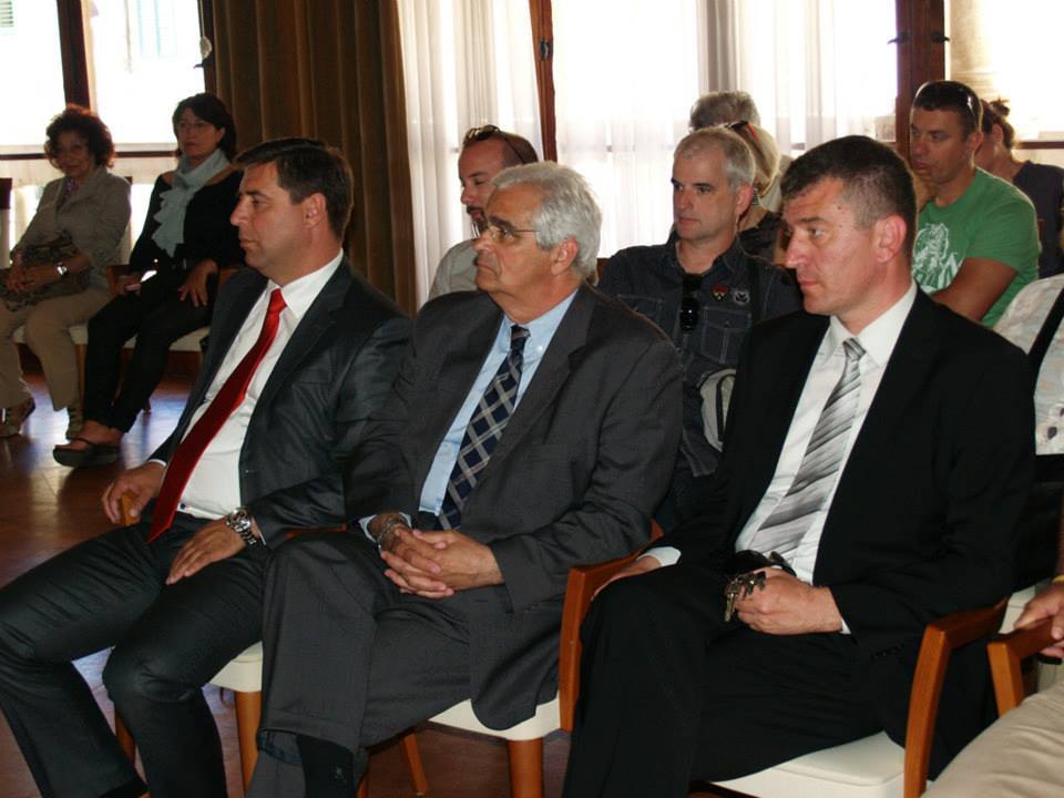 U prvom redu Franko Vidović, Ante Županović i Petar Baranović, 2013.