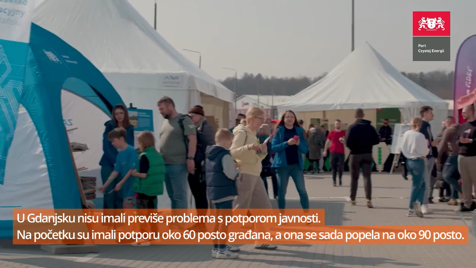 Tvrdnja iz videa da je podrška javnosti u Gdanjsku porasla sa 60 na 90 posto