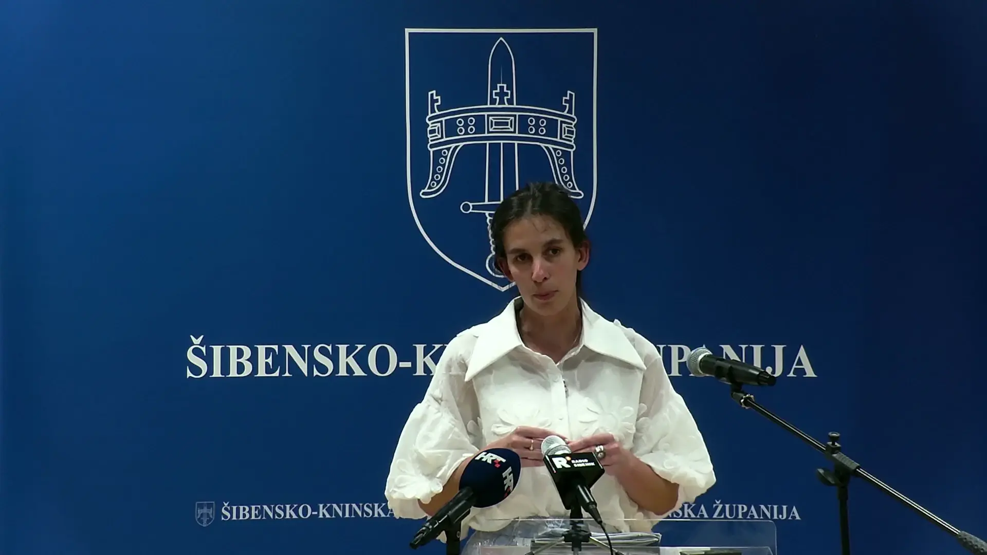 Pročelnica Martina Rak za govornicom Šibensko-kninske županije