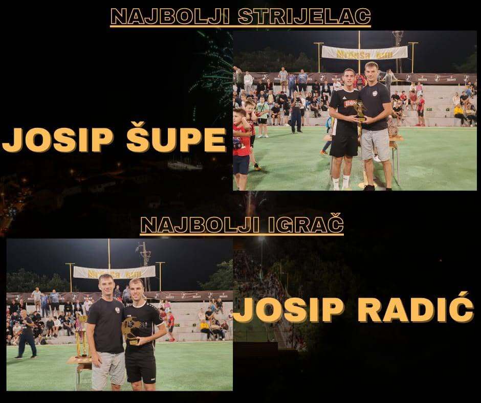 Prošlogodišnji najbolji strijelac Josip Šupe i najbolji igrač Josip Radić s nagradama