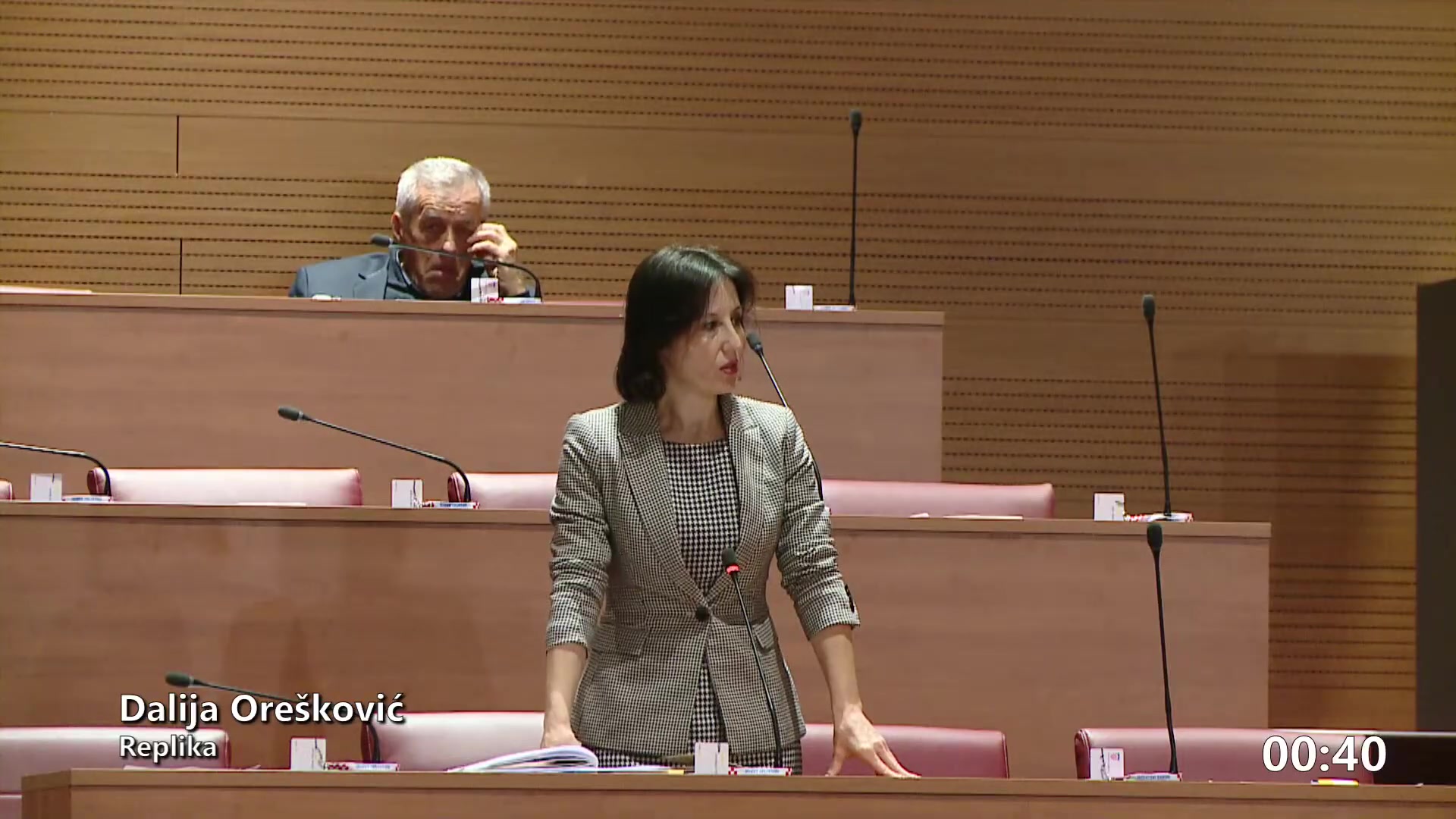 Dalija Orešković govori iz klupe u Hrvatskom saboru