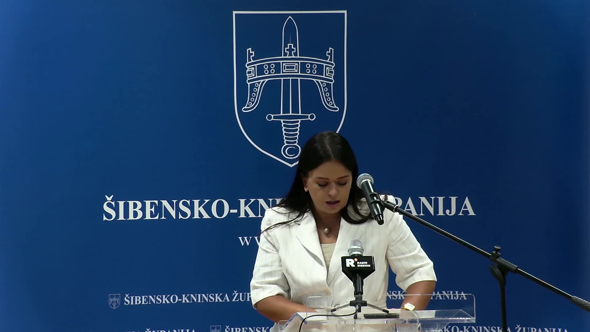 Gabriela Raščan za govornicom Županijske skupštine